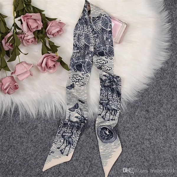 new fashion bag scarf floral print women silk scarf skinny bag ribbon female headband twill head long scarves & wraps, Blue;gray
new fashion bag scarf floral print women silk scarf skinny bag ribbon female headband twill head long scarves & wraps, Blue;gray