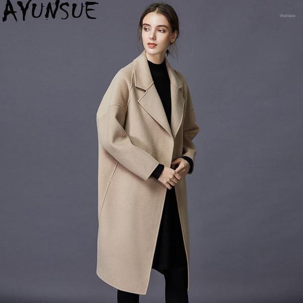 100% wool coat 2021 winter jacket women double side woolen coats and jackets korean long abrigo mujer my3777 women's & blends, Black
100% wool coat 2021 winter jacket women double side woolen coats and jackets korean long abrigo mujer my3777 women's & blends, Black
