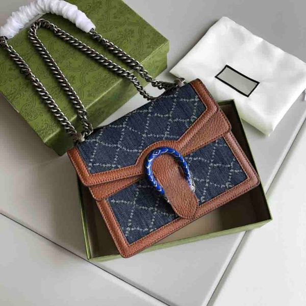 2021 latest brown leather + blue denim letter print ladies chain bag designer luxury handbag cross body
2021 latest brown leather + blue denim letter print ladies chain bag designer luxury handbag cross body