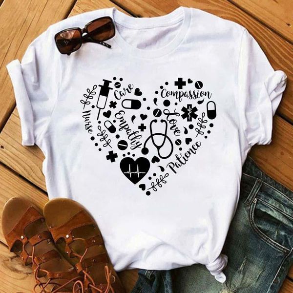 women's t-shirt wvioce heart graphic women casual t shirt funny short sleeved cartoon female summer harajuku, White
women's t-shirt wvioce heart graphic women casual t shirt funny short sleeved cartoon female summer harajuku, White