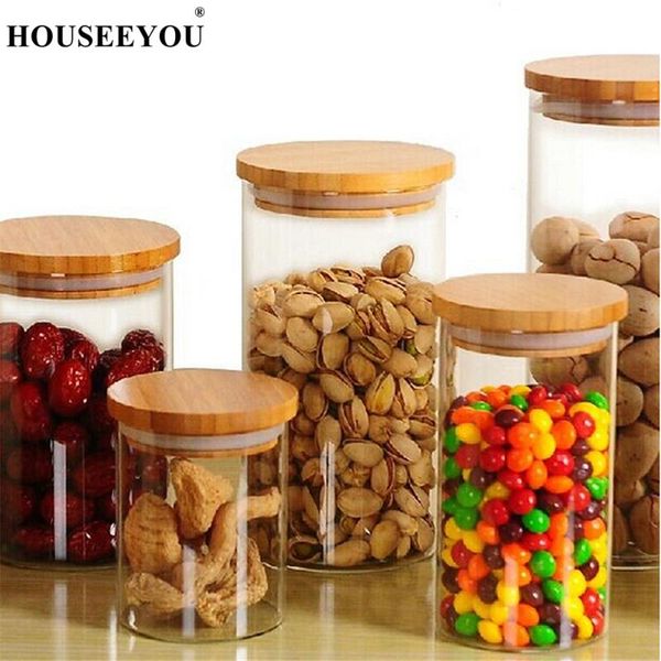 storage bottles & jars glass jar with bamboo lid food preservation candy tealeaf container sealing mason kitchen accessories
storage bottles & jars glass jar with bamboo lid food preservation candy tealeaf container sealing mason kitchen accessories