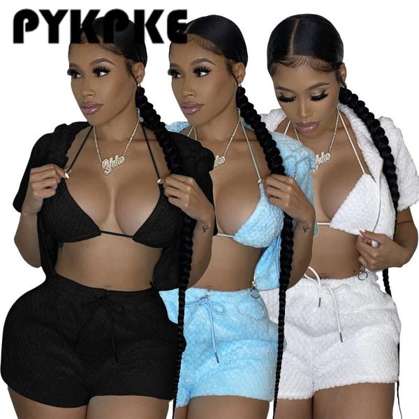 women's tracksuits 2021 women sets autumn leisure velvet bra+shorts+coats suit 3 pieces set club party street pcs outfits, Gray
women's tracksuits 2021 women sets autumn leisure velvet bra+shorts+coats suit 3 pieces set club party street pcs outfits, Gray