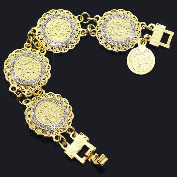 link, chain fashion arabic metal coin bracelet girl rhinestone muslim ethnic design hand woman jewelry accessories, Black
link, chain fashion arabic metal coin bracelet girl rhinestone muslim ethnic design hand woman jewelry accessories, Black