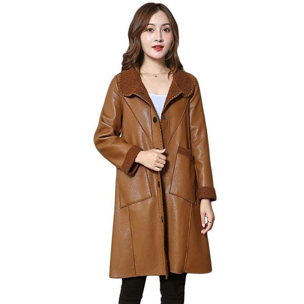 women's leather & faux jacket women brown black 2021 autumn winter europe and america 5xl plus size loose slim long soft pu coat jd783
women's leather & faux jacket women brown black 2021 autumn winter europe and america 5xl plus size loose slim long soft pu coat jd783