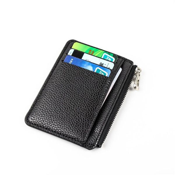 card holders 1pcs slim women holder pu leather zipper business case men credit mini cards pocket wallet, Brown;gray
card holders 1pcs slim women holder pu leather zipper business case men credit mini cards pocket wallet, Brown;gray