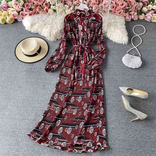 spring autumn waist slimming temperament print pleated maxi vestidos female commuter big swing dress gk412 210506, Black;gray
spring autumn waist slimming temperament print pleated maxi vestidos female commuter big swing dress gk412 210506, Black;gray