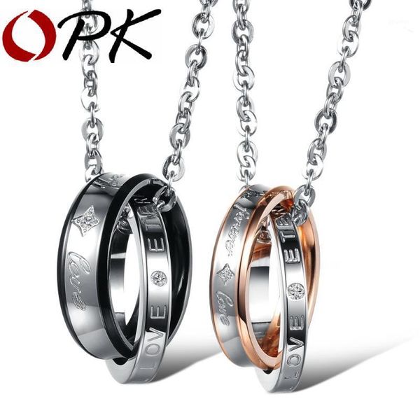 pendant necklaces (pack of 2) opk fashion eu style "forever love" brand couple necklace set stainless steel lovers promise jewelry, Silver
pendant necklaces (pack of 2) opk fashion eu style "forever love" brand couple necklace set stainless steel lovers promise jewelry, Silver