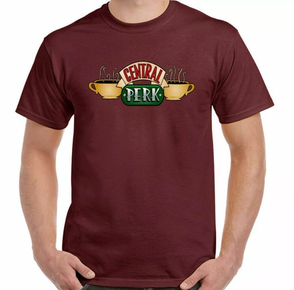 central perk mens friends inspired coffee shop logo t-shirt american sitcom top, White;black
central perk mens friends inspired coffee shop logo t-shirt american sitcom top, White;black