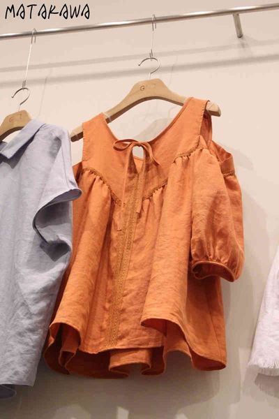matakawa hollow out strapless womens blouses lace round neck short sleeve blusas women fashion doll shirt summer korean 210513, White
matakawa hollow out strapless womens blouses lace round neck short sleeve blusas women fashion doll shirt summer korean 210513, White