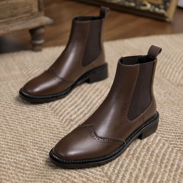 winter women boots cow leather ankle round toe low heel elastic band classic simple women's prevent foot odor 210507, Black
winter women boots cow leather ankle round toe low heel elastic band classic simple women's prevent foot odor 210507, Black