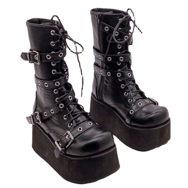 punk style platform women boots gothic belt buckle motorcycle boots thick soled leather women combat boots black martin shoes
punk style platform women boots gothic belt buckle motorcycle boots thick soled leather women combat boots black martin shoes