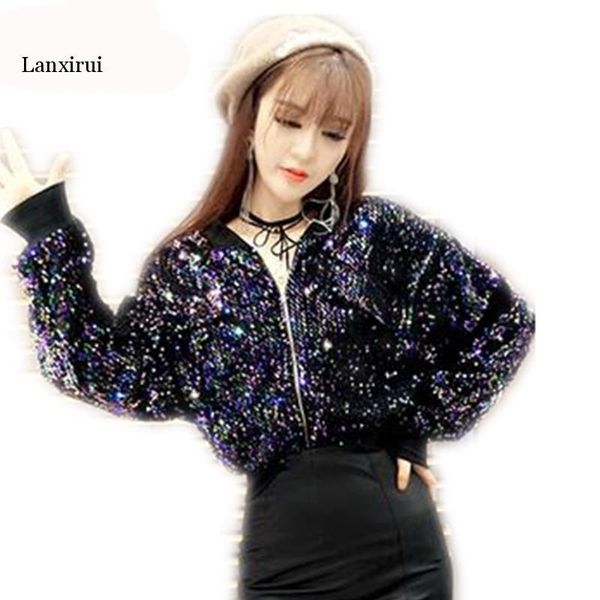 women's jackets autumn women sequin coat bomber jacket black long sleeve zipper streetwear loose casual basic, Black;brown
women's jackets autumn women sequin coat bomber jacket black long sleeve zipper streetwear loose casual basic, Black;brown