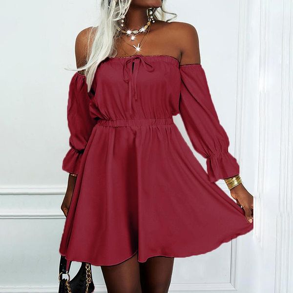 casual dresses elegant off shoulder slash neck mini women solid petal sleeve party dress 2022 fashion lady female, Black;gray
casual dresses elegant off shoulder slash neck mini women solid petal sleeve party dress 2022 fashion lady female, Black;gray