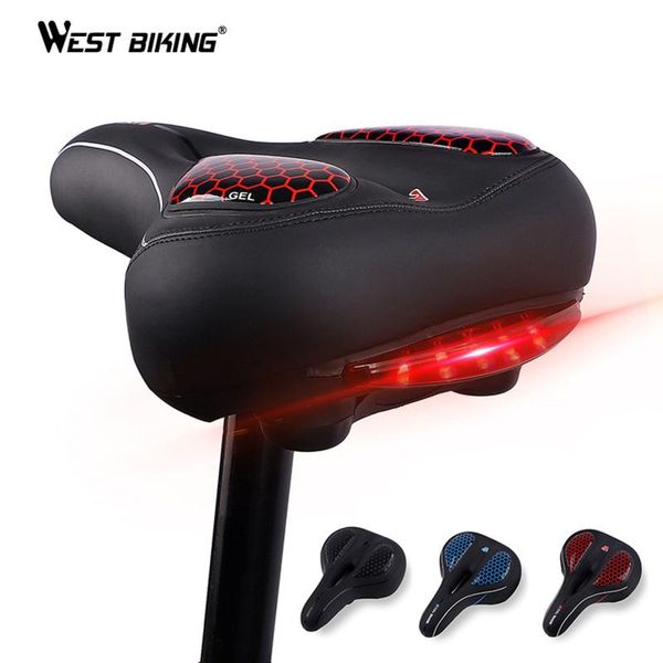 bike saddles mountain saddle thicken soft elastic hollow breathable comfortable silicone road mtb seat with tail light #g4
bike saddles mountain saddle thicken soft elastic hollow breathable comfortable silicone road mtb seat with tail light #g4