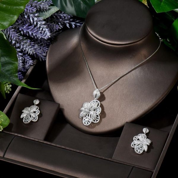 earrings & necklace hibride charm flower pendientes earring sets korean style white gold color bridal jewelry bijoux femme n-1691, Silver
earrings & necklace hibride charm flower pendientes earring sets korean style white gold color bridal jewelry bijoux femme n-1691, Silver