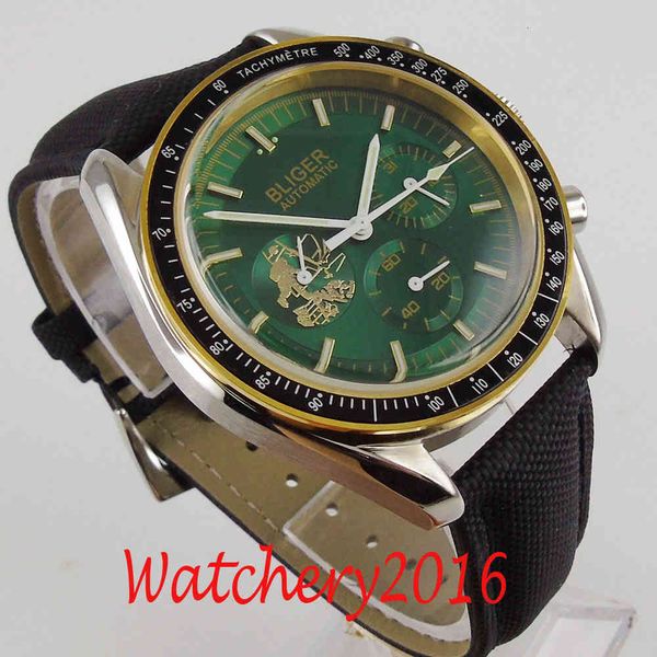 luxury 40mm sapphire glass lightweight automatic movement green sterile dial men's watch, Slivery;brown
luxury 40mm sapphire glass lightweight automatic movement green sterile dial men's watch, Slivery;brown