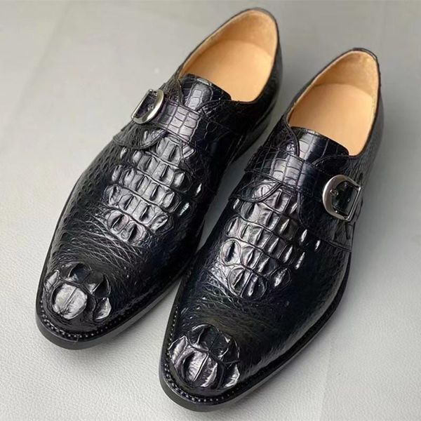 dress shoes authentic real crocodile skin buckle strap businessmen black genuine alligator leather handmade male round toe
dress shoes authentic real crocodile skin buckle strap businessmen black genuine alligator leather handmade male round toe