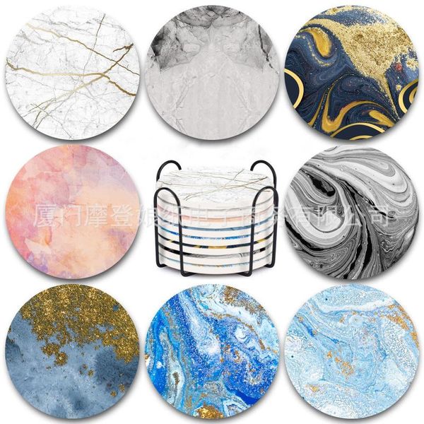 mats & pads 4pcs marble texture round cup mat home cork absorbent ceramic pad insulation table for dining placemats
mats & pads 4pcs marble texture round cup mat home cork absorbent ceramic pad insulation table for dining placemats