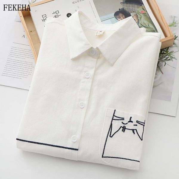 women's blouses & shirts womens cat embroidery and white college style cute long sleeve girls student school cartoon clothes spring
women's blouses & shirts womens cat embroidery and white college style cute long sleeve girls student school cartoon clothes spring
