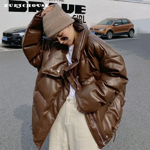 women's down & parkas zurichouse winter pu leather parka fashion oversized thick warm faux coat harajuku plus size puffer jacket women, Black
women's down & parkas zurichouse winter pu leather parka fashion oversized thick warm faux coat harajuku plus size puffer jacket women, Black