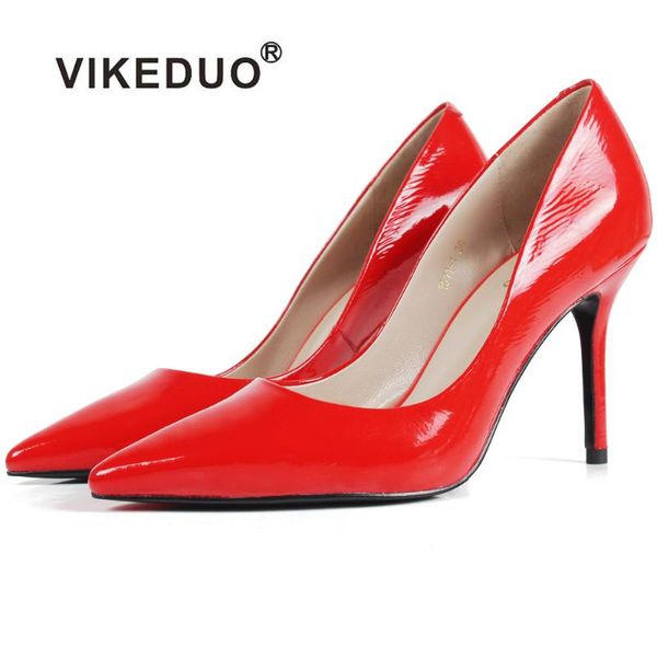 dress shoes vikeduo 2021 handmade feminino genuine leather original design fashion party wedding shoe women thin high heels, Black
dress shoes vikeduo 2021 handmade feminino genuine leather original design fashion party wedding shoe women thin high heels, Black