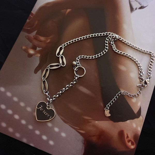 pendant necklaces titanium steel love letter stitching chain necklace clavicle simple personality cold wind marie aristocats stainless, Silver
pendant necklaces titanium steel love letter stitching chain necklace clavicle simple personality cold wind marie aristocats stainless, Silver
