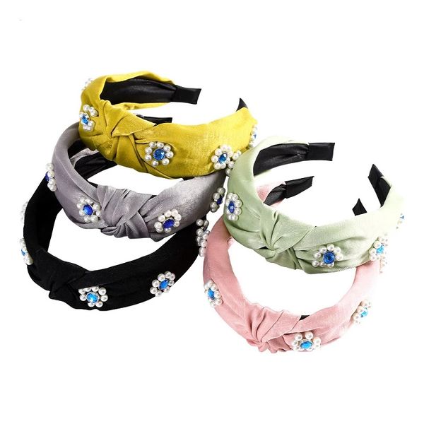 women solid pearl hairband cross knotted head band girl fabric headband wide side rhinestone head hoop accessories, Silver
women solid pearl hairband cross knotted head band girl fabric headband wide side rhinestone head hoop accessories, Silver