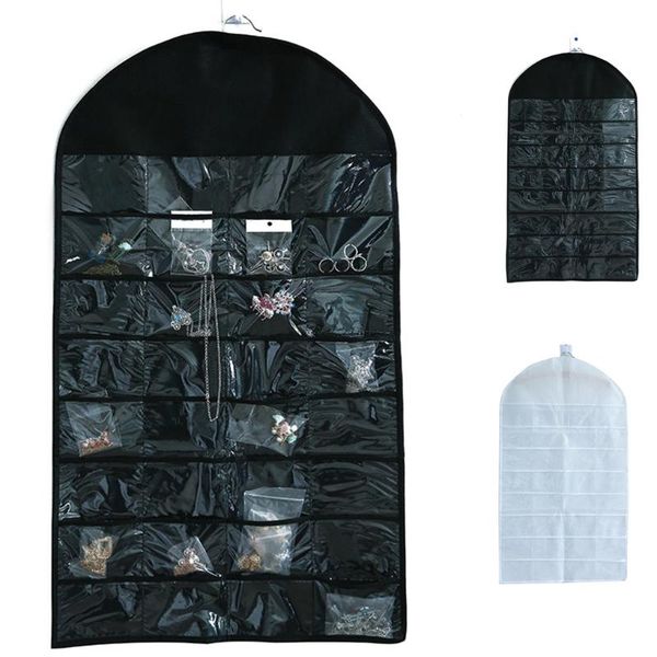 storage boxes & bins brand 32 pocket hanging organizer double sided clear bag for earring necklace 2021 sundries fashion
storage boxes & bins brand 32 pocket hanging organizer double sided clear bag for earring necklace 2021 sundries fashion