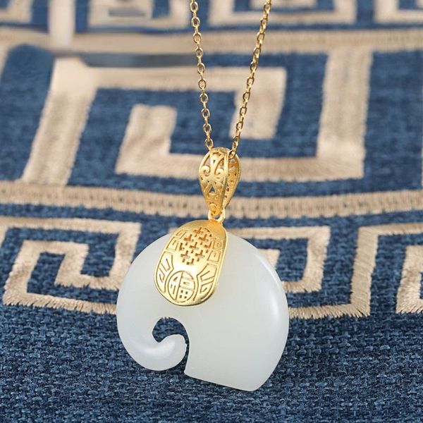 pendant necklaces silver gold-plated inlaid elephant wishful blessing retro necklace ethnic style jewelry stainless steel
pendant necklaces silver gold-plated inlaid elephant wishful blessing retro necklace ethnic style jewelry stainless steel
