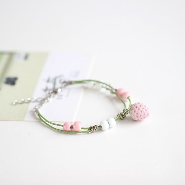 charm bracelets summer style fashion hand kneading ceramics strawberry fruit creative small lovely bracelet & bangles jewelry for girls, Golden;silver
charm bracelets summer style fashion hand kneading ceramics strawberry fruit creative small lovely bracelet & bangles jewelry for girls, Golden;silver