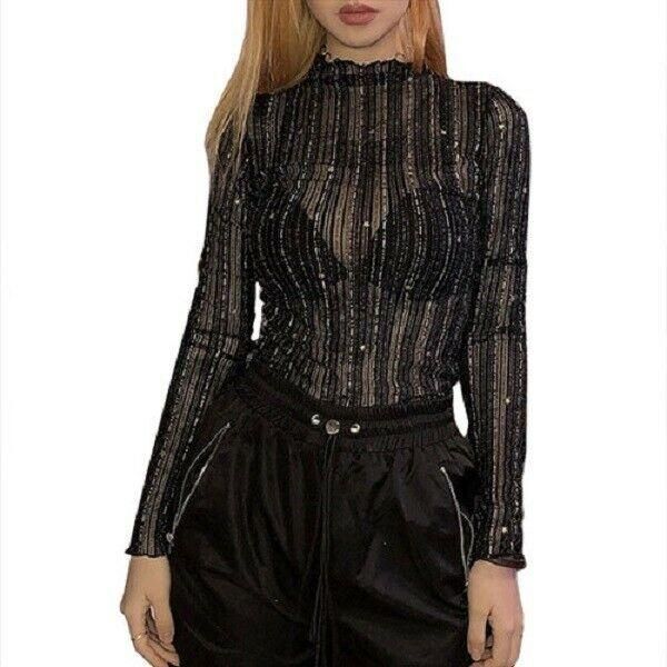 women's jumpsuits & rompers women striped see-through bodysuit long sleeve turtleneck leotard romper mesh sheer s l xl 4fz, Black;white
women's jumpsuits & rompers women striped see-through bodysuit long sleeve turtleneck leotard romper mesh sheer s l xl 4fz, Black;white
