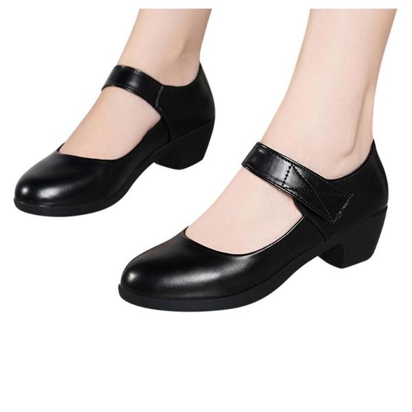 dress shoes 2021 spring and autumn comfortable wild non-slip round head thick with mother single women, Black
dress shoes 2021 spring and autumn comfortable wild non-slip round head thick with mother single women, Black