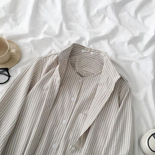 Women's Blouses & Shirts Yitimoky White Striped Pockets Blouse Women Long Sleeve Button Up Tops Blue 2021 Spring Office Lady Fashion Cotton
Women's Blouses & Shirts Yitimoky White Striped Pockets Blouse Women Long Sleeve Button Up Tops Blue 2021 Spring Office Lady Fashion Cotton