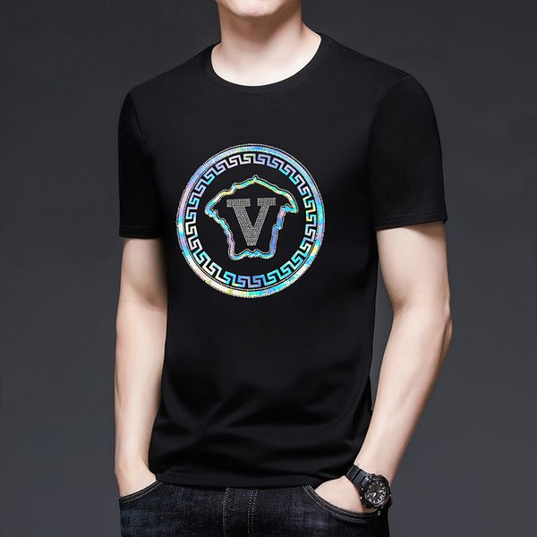 short quality t-shirt black sleeve better drill korean slim 2021 new personality fashion men's t-shirt, White;black
short quality t-shirt black sleeve better drill korean slim 2021 new personality fashion men's t-shirt, White;black