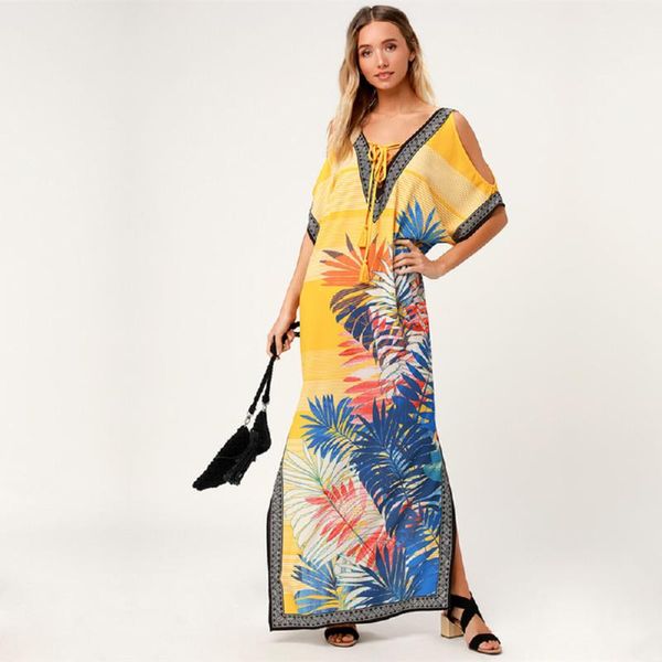 party dresses 2021 quick-drying yellow bohemian printed lace up v back side split summer beach dress plus size women beachwear kaftan q904, White;black
party dresses 2021 quick-drying yellow bohemian printed lace up v back side split summer beach dress plus size women beachwear kaftan q904, White;black
