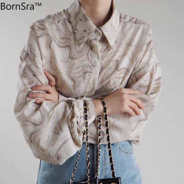 bornsra vintage loose striped for women turn-down collar full sleeve female blouses spring summer shirts femme, White
bornsra vintage loose striped for women turn-down collar full sleeve female blouses spring summer shirts femme, White