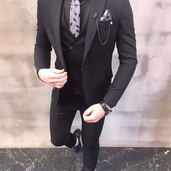 men's suits & blazers warm black wedding tuxedo for groom men's suits fashion hombre three jacket vest 3ss9, White;black 
men's suits & blazers warm black wedding tuxedo for groom men's suits fashion hombre three jacket vest 3ss9, White;black