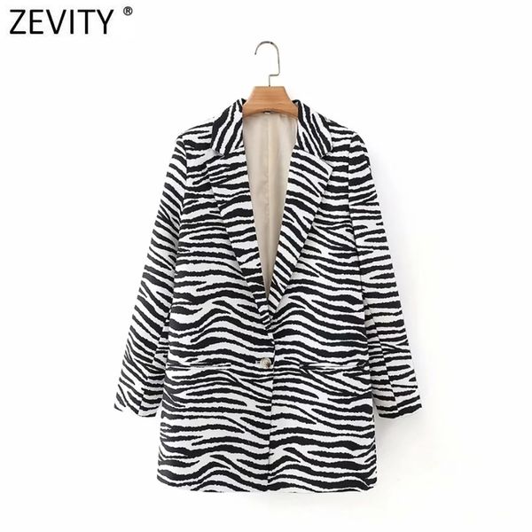 women vintage zebra striped print fitting blazer coat office lady long sleeve pocket suits outerwear chic ct688 210416, White;black
women vintage zebra striped print fitting blazer coat office lady long sleeve pocket suits outerwear chic ct688 210416, White;black