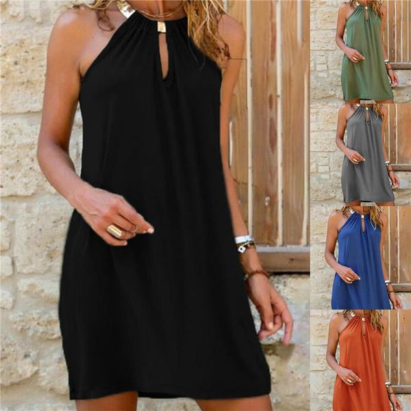 casual dresses women round neck sleeveless dress office skirt soild color party clothes summer, Black;gray
casual dresses women round neck sleeveless dress office skirt soild color party clothes summer, Black;gray