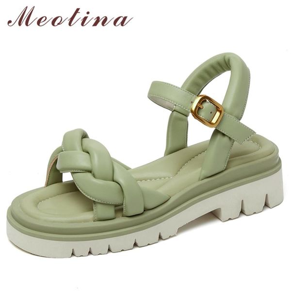 sandals meotina genuine leather women shoes round toe platform thick heel summer buckle strap ladies footwear 2021 green, Black
sandals meotina genuine leather women shoes round toe platform thick heel summer buckle strap ladies footwear 2021 green, Black