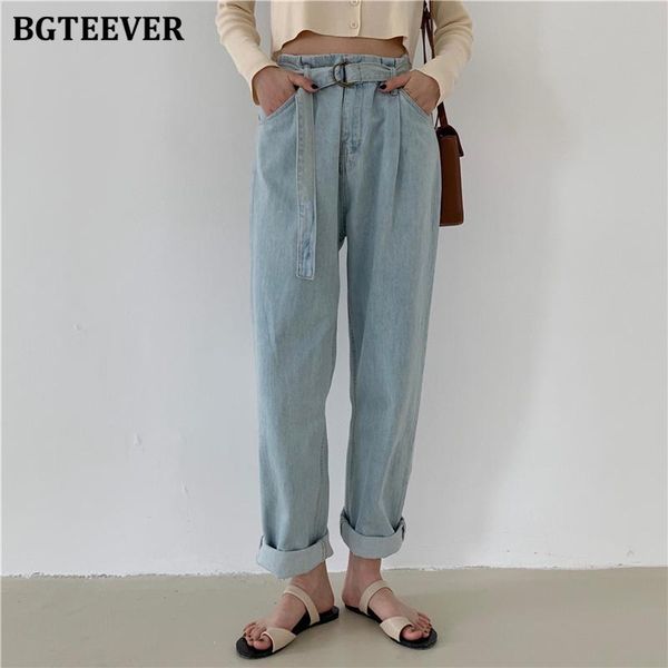 women's jeans bgteever summer chic sashes belted loose denim women high waist wide leg pants capris femme casual female 2021, Blue
women's jeans bgteever summer chic sashes belted loose denim women high waist wide leg pants capris femme casual female 2021, Blue