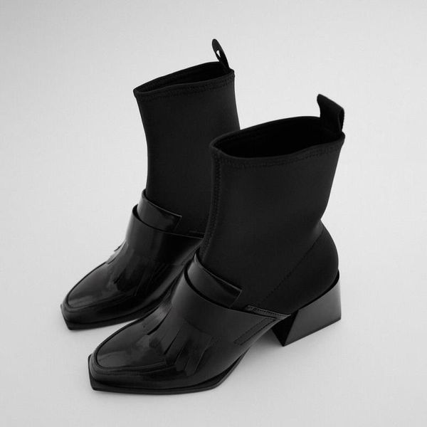 boots women 2021 autumn shoes ankle ladies rubber high heel stockings solid basic lace-up fringe slip-on pu microfiber squa, Black
boots women 2021 autumn shoes ankle ladies rubber high heel stockings solid basic lace-up fringe slip-on pu microfiber squa, Black