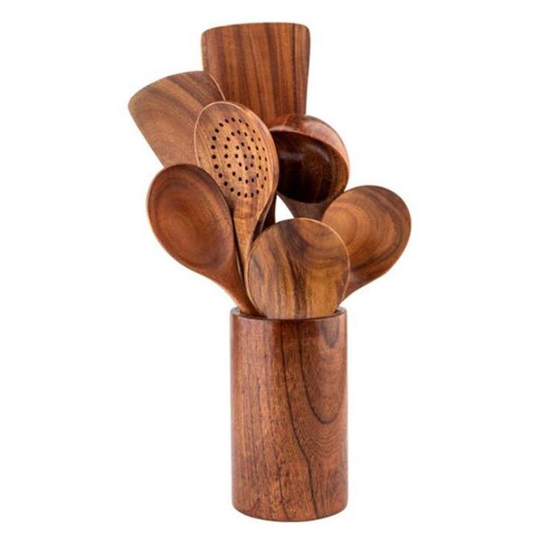 dinnerware sets 8pcs teak tableware spoon colander long handle wooden non-stick special spatula kitchen tool set gift
dinnerware sets 8pcs teak tableware spoon colander long handle wooden non-stick special spatula kitchen tool set gift