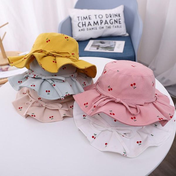 cute bows baby bucket hats wide ruffle brim kids girls outdoor sun hat cherry print summer children beach fisherman caps &, Yellow
cute bows baby bucket hats wide ruffle brim kids girls outdoor sun hat cherry print summer children beach fisherman caps &, Yellow