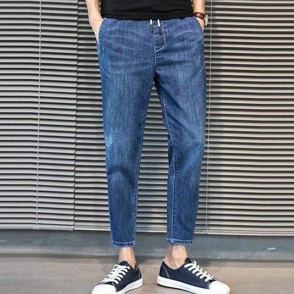 men's jeans 2021 spring autumn harem pants male slim plus szie streetwear trousers men solid color casual denim w530, Blue
men's jeans 2021 spring autumn harem pants male slim plus szie streetwear trousers men solid color casual denim w530, Blue