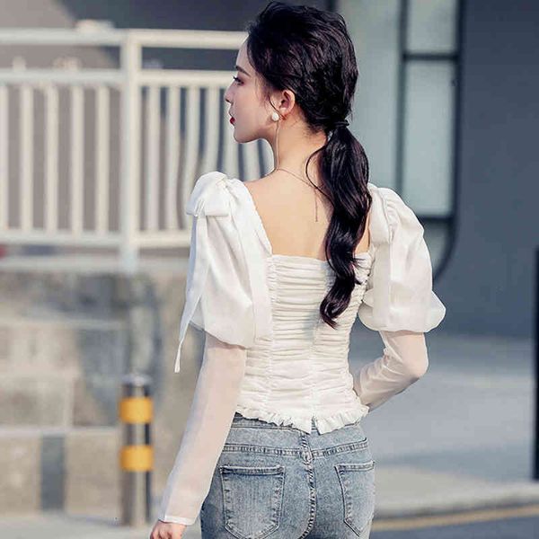 sweaters spring autumn shirt female blouses sleeve folds work casual chiffon blouse korean chic women's blusas, White;black
sweaters spring autumn shirt female blouses sleeve folds work casual chiffon blouse korean chic women's blusas, White;black