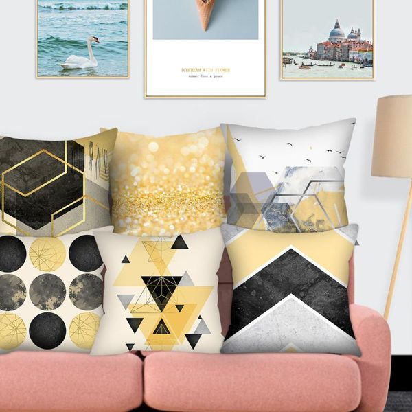 super soft short plush fabric cushion cover yellow geometric series home decorative pillow for sofa bedroom car office cushion/decorative 
super soft short plush fabric cushion cover yellow geometric series home decorative pillow for sofa bedroom car office cushion/decorative