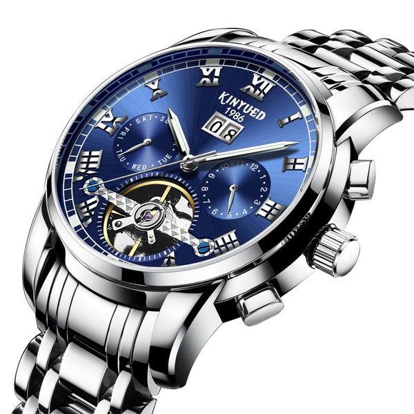 wristwatches 2021 fashion stainless steel men's tourbillon automatic mechanical wrist watch gift, Slivery;brown
wristwatches 2021 fashion stainless steel men's tourbillon automatic mechanical wrist watch gift, Slivery;brown