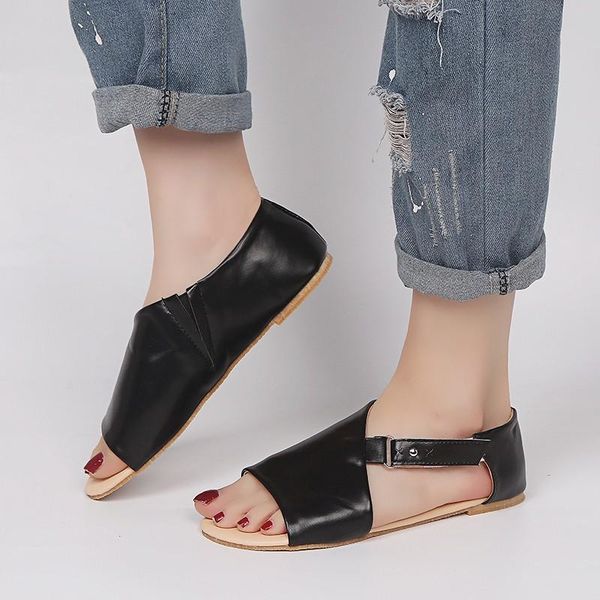 summer flat sandals quality leather retro female sandal women open toe beach shoes 2021 casual and comfortable shoe, Black
summer flat sandals quality leather retro female sandal women open toe beach shoes 2021 casual and comfortable shoe, Black
