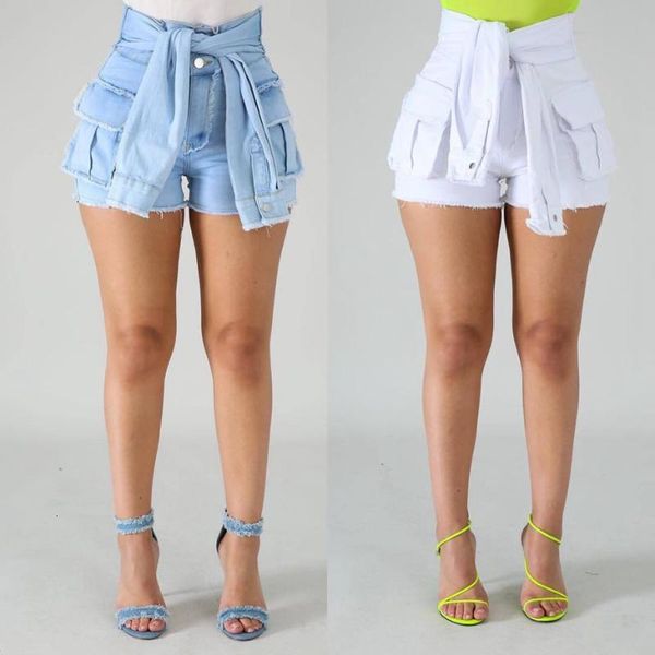 women's shorts haoyuan white vintage bandage denim women stretch casual plus size summer high waist club short jeans 0qt8, White;black
women's shorts haoyuan white vintage bandage denim women stretch casual plus size summer high waist club short jeans 0qt8, White;black